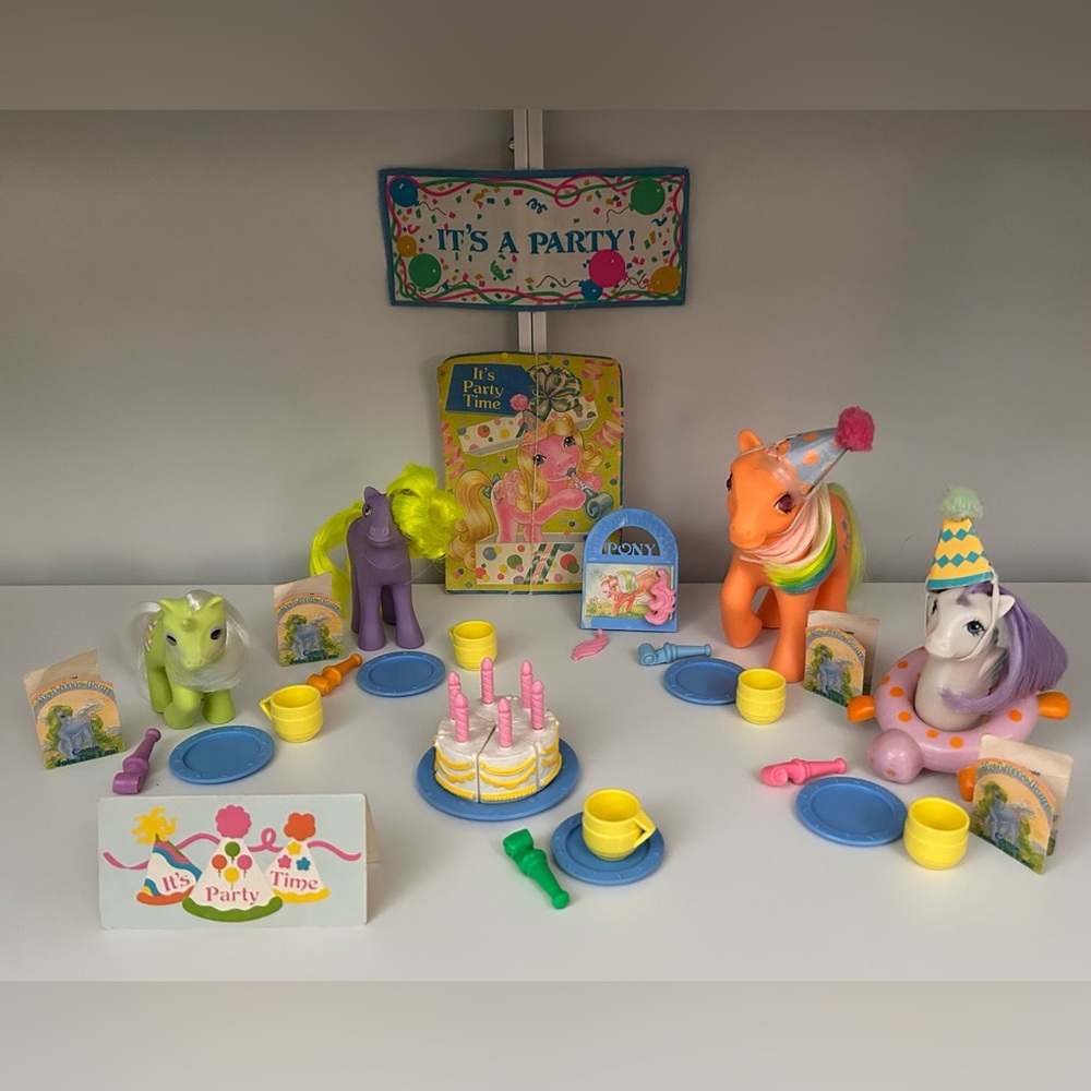 Vintage My Little Pony Party Gift Set Incomplete Excellent Condition